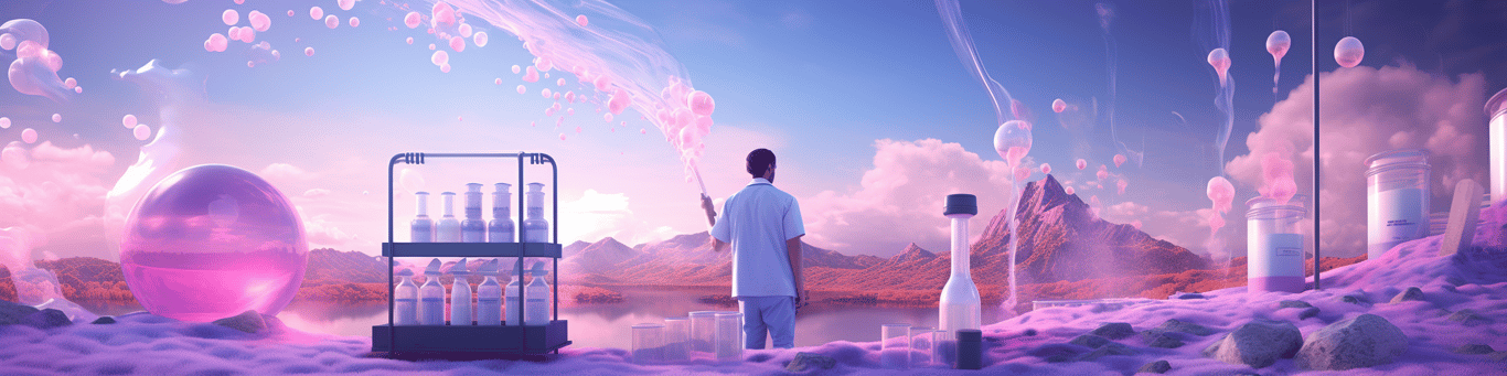 image of a doctor in a lab doing drug, clinical research