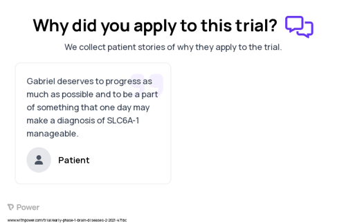 Encephalopathy with Epilepsy and Neurodevelopmental Disorder Patient Testimony for trial: Trial Name: NCT04937062 — Phase < 1