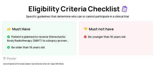 Stereotactic Body Radiation Therapy (SBRT) (Radiation Therapy) Clinical Trial Eligibility Overview. Trial Name: NCT03546829 — Phase < 1