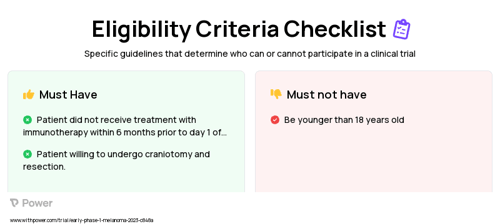 Ipilimumab (Checkpoint Inhibitor) Clinical Trial Eligibility Overview. Trial Name: NCT05704933 — Phase < 1