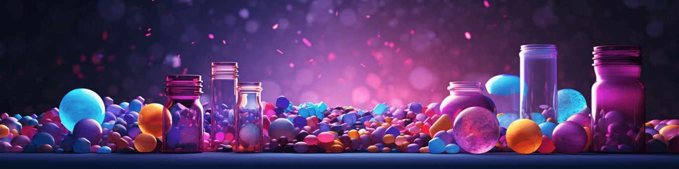 image of different drug pills on a surface