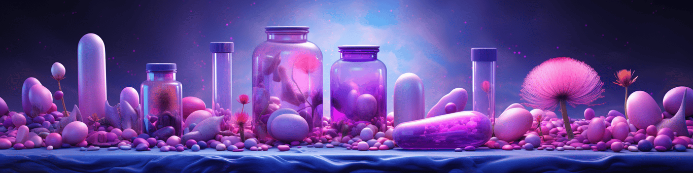 image of different drug pills on a surface