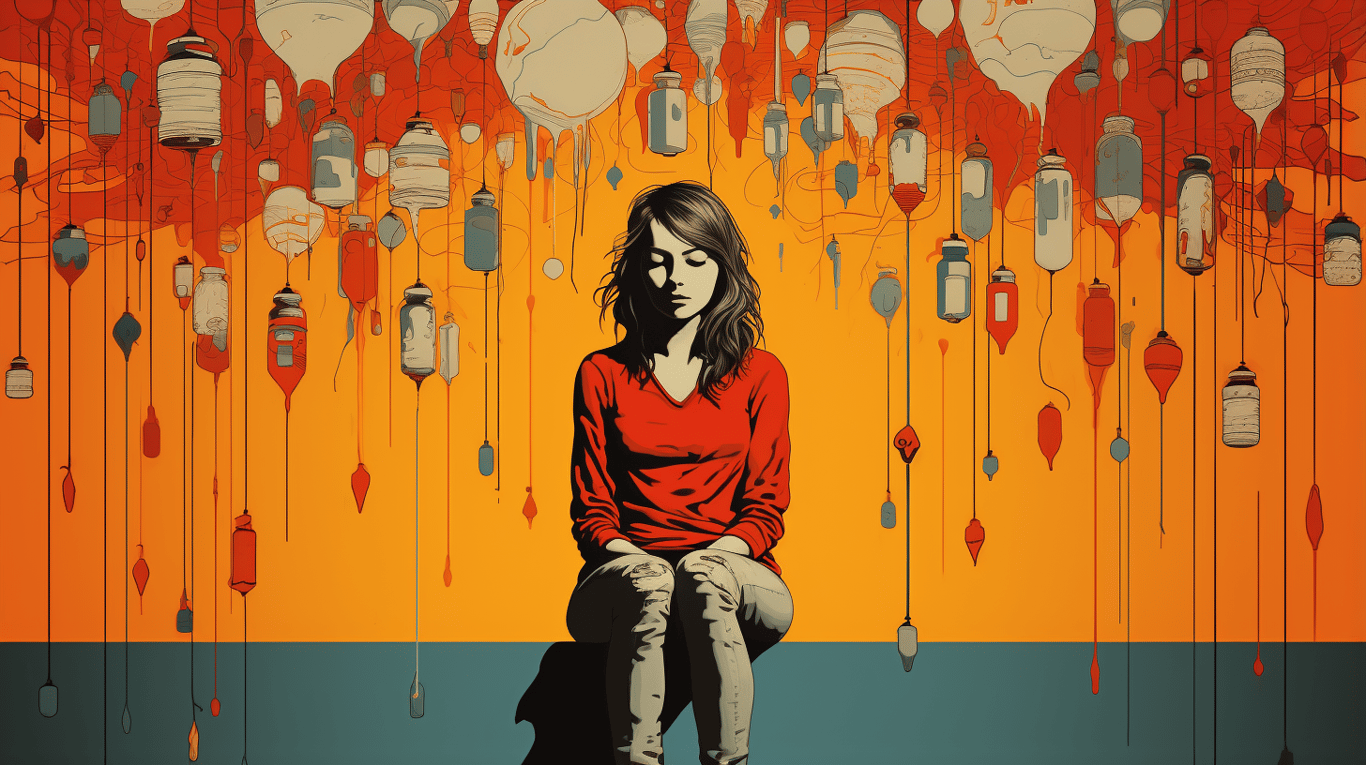 abstract image of a patient experiencing side effect