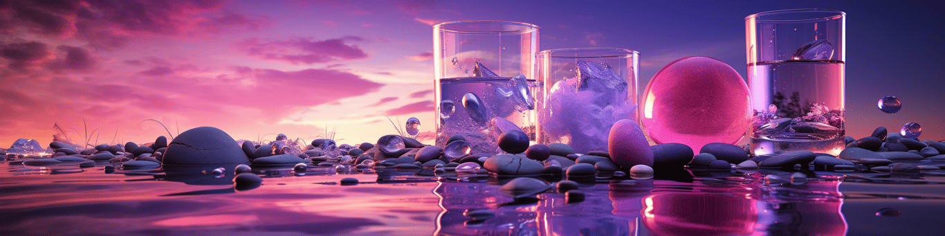 image of drug pills surrounding a glass of water symbolizing drug consumption