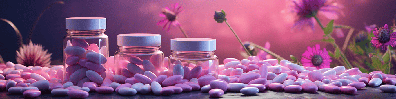 image of different drug pills on a surface