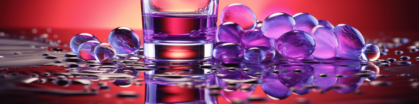 image of drug pills surrounding a glass of water symbolizing drug consumption