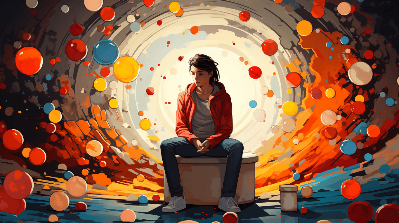 abstract image of a patient experiencing side effect