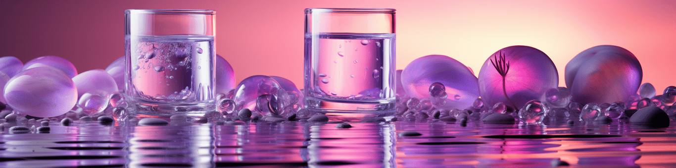 image of drug pills surrounding a glass of water symbolizing drug consumption