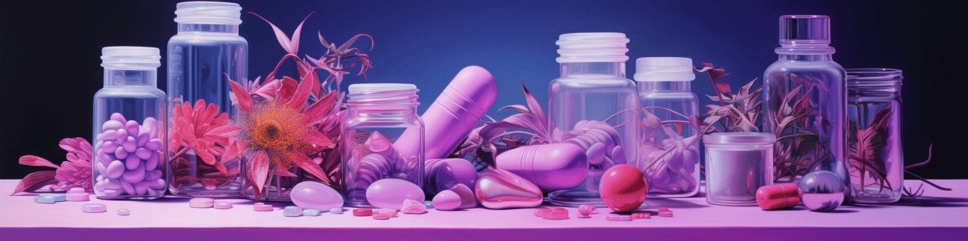 image of different drug pills on a surface