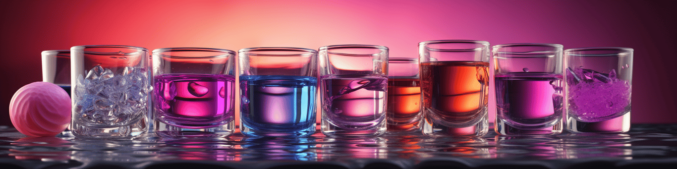 image of drug pills surrounding a glass of water symbolizing drug consumption