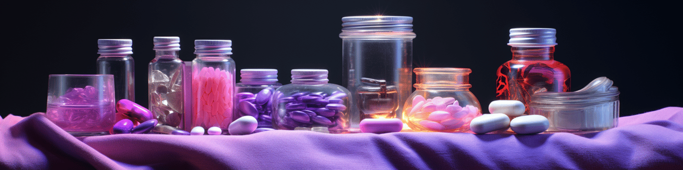 image of different drug pills on a surface