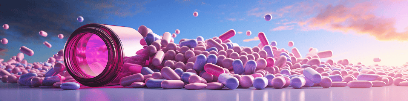 image of different drug pills on a surface