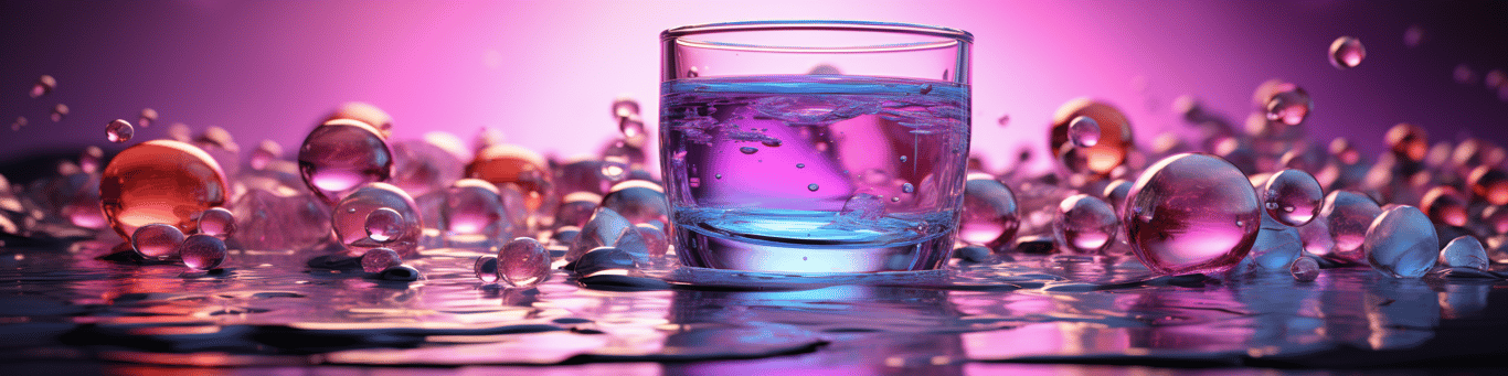 image of drug pills surrounding a glass of water symbolizing drug consumption