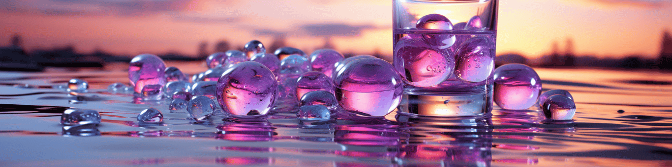 image of drug pills surrounding a glass of water symbolizing drug consumption