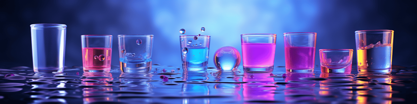 image of drug pills surrounding a glass of water symbolizing drug consumption