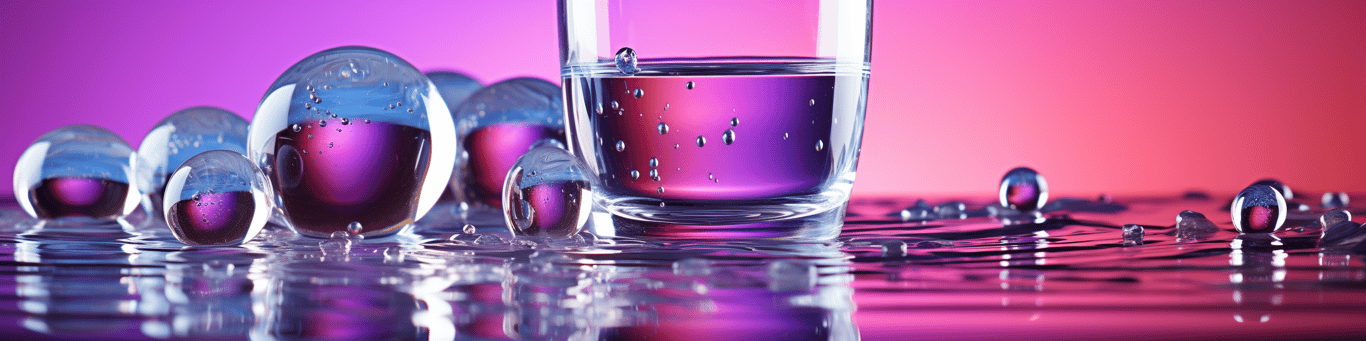 image of drug pills surrounding a glass of water symbolizing drug consumption