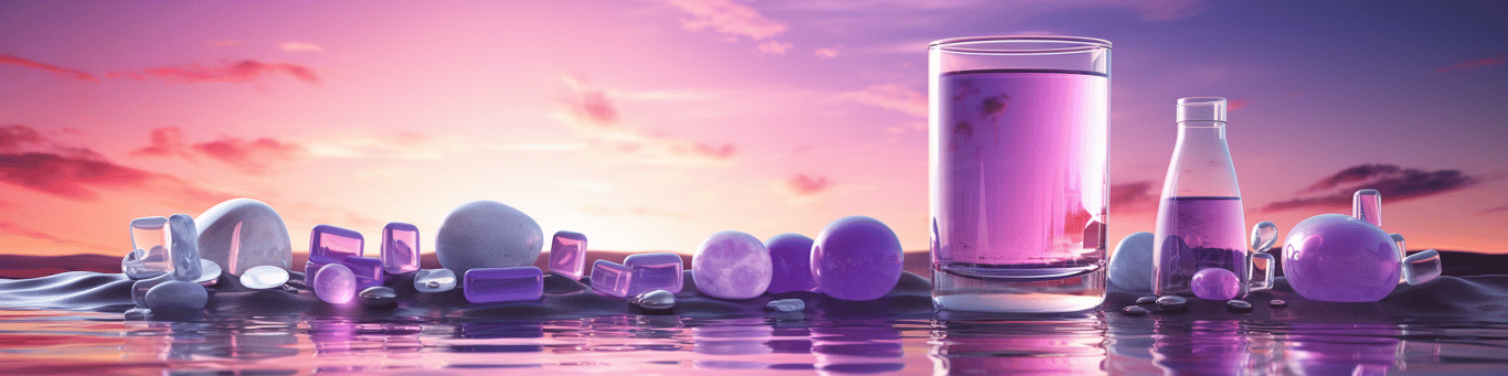 image of drug pills surrounding a glass of water symbolizing drug consumption