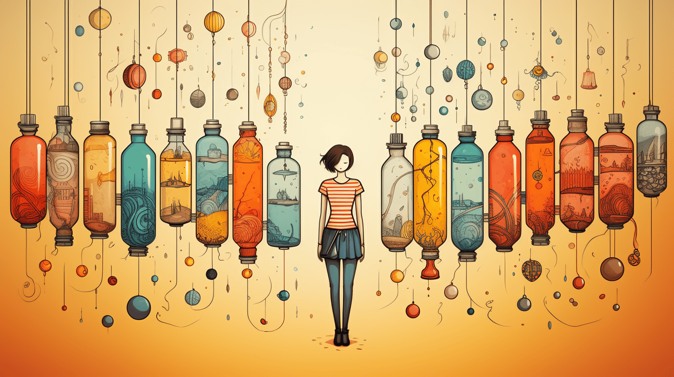 abstract image of a patient experiencing side effect