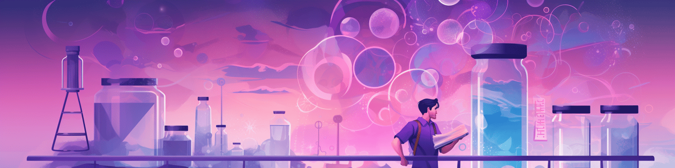 image of a doctor in a lab doing drug, clinical research