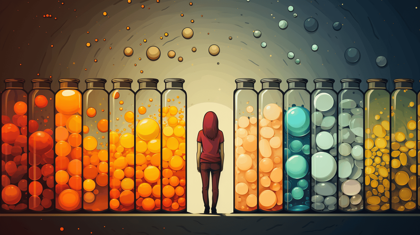 abstract image of a patient experiencing side effect