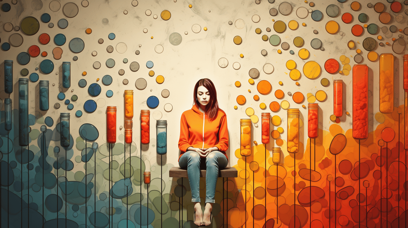 abstract image of a patient experiencing side effect