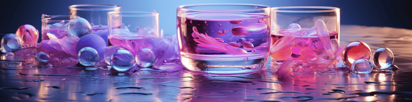 image of drug pills surrounding a glass of water symbolizing drug consumption
