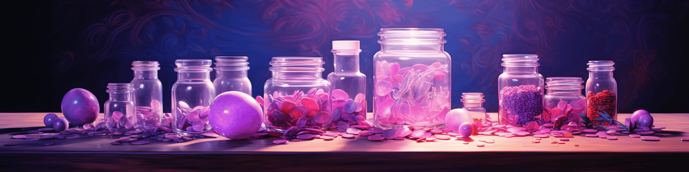 image of different drug pills on a surface