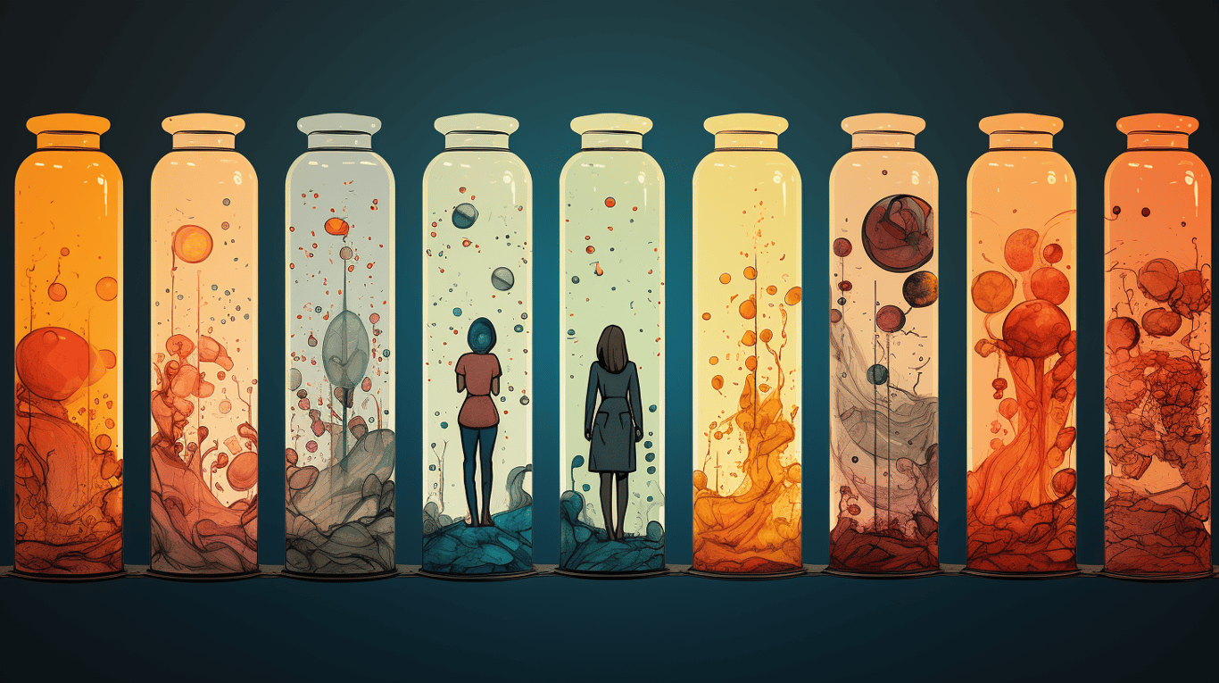 abstract image of a patient experiencing side effect