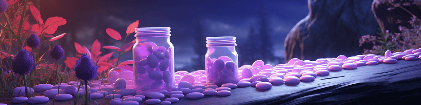 image of different drug pills on a surface