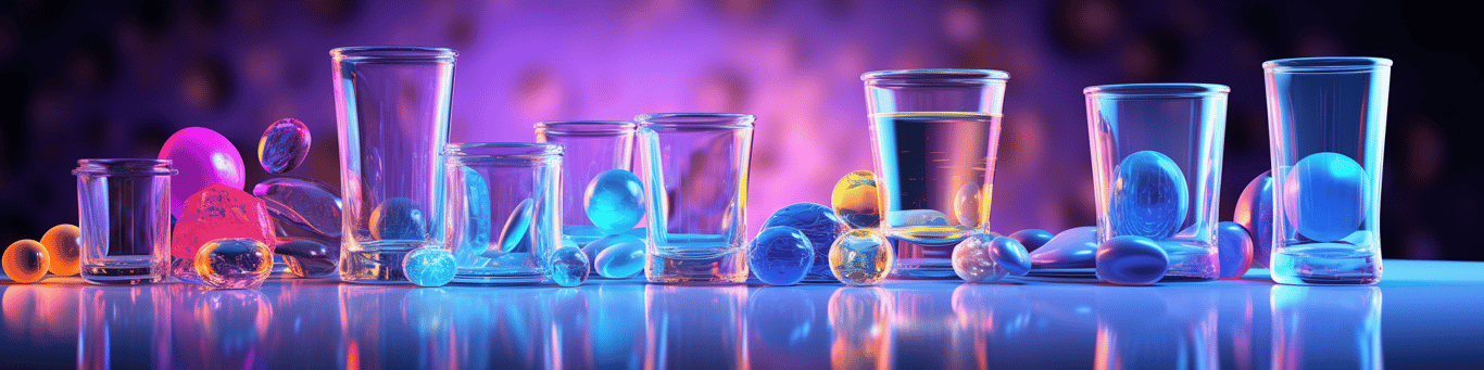 image of drug pills surrounding a glass of water symbolizing drug consumption