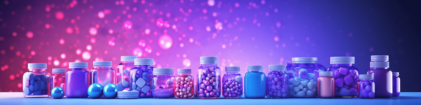 image of different drug pills on a surface