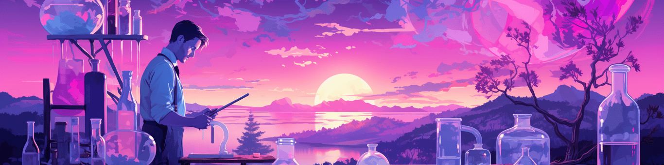 image of a doctor in a lab doing drug, clinical research