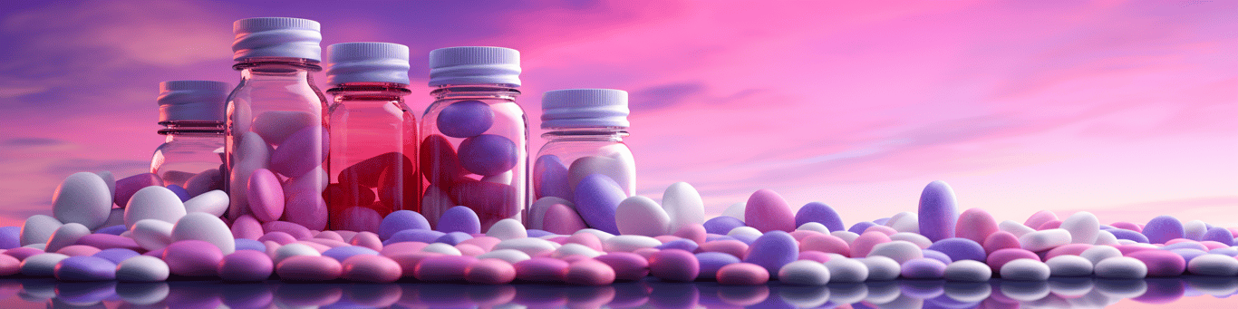 image of different drug pills on a surface