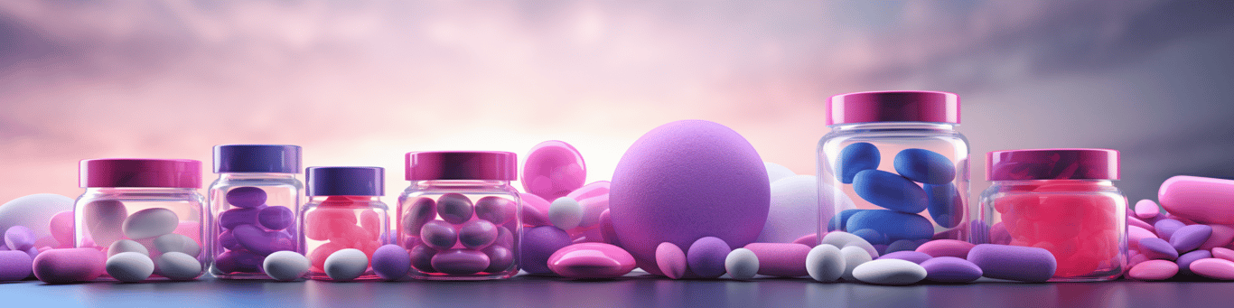 image of different drug pills on a surface