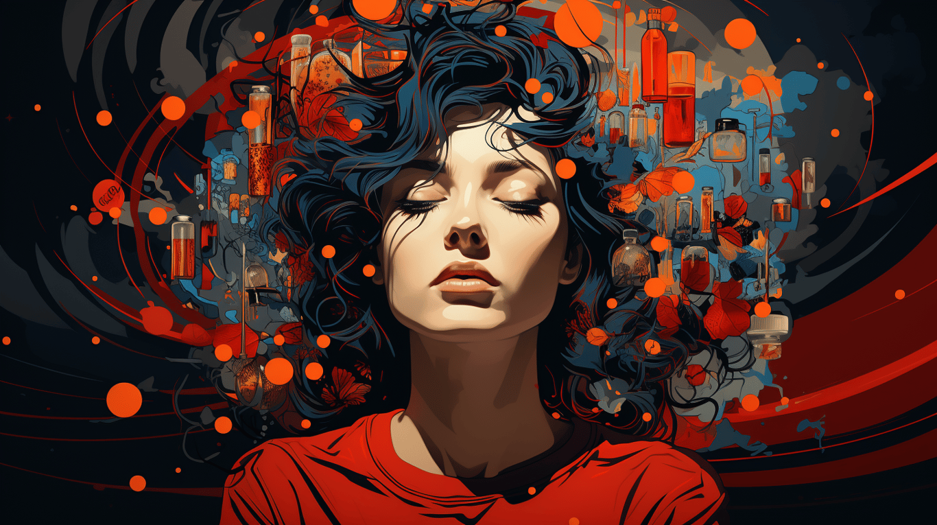 abstract image of a patient experiencing side effect