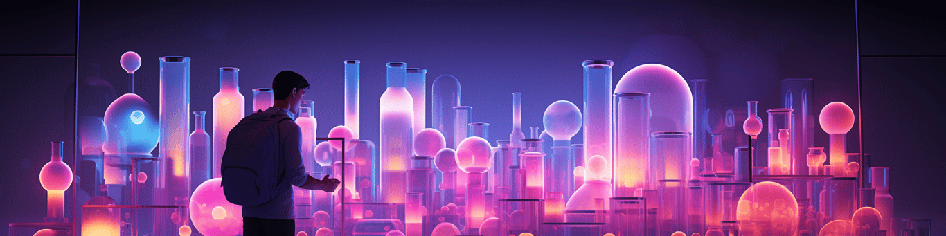 image of a doctor in a lab doing drug, clinical research