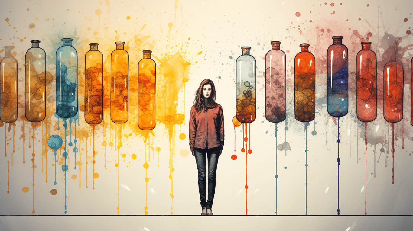 abstract image of a patient experiencing side effect