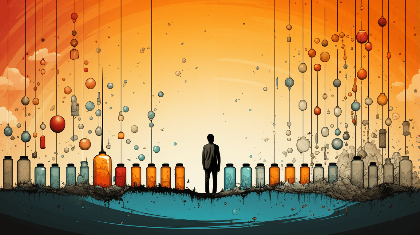 abstract image of a patient experiencing side effect