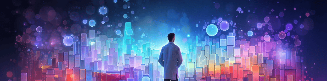 image of a doctor in a lab doing drug, clinical research