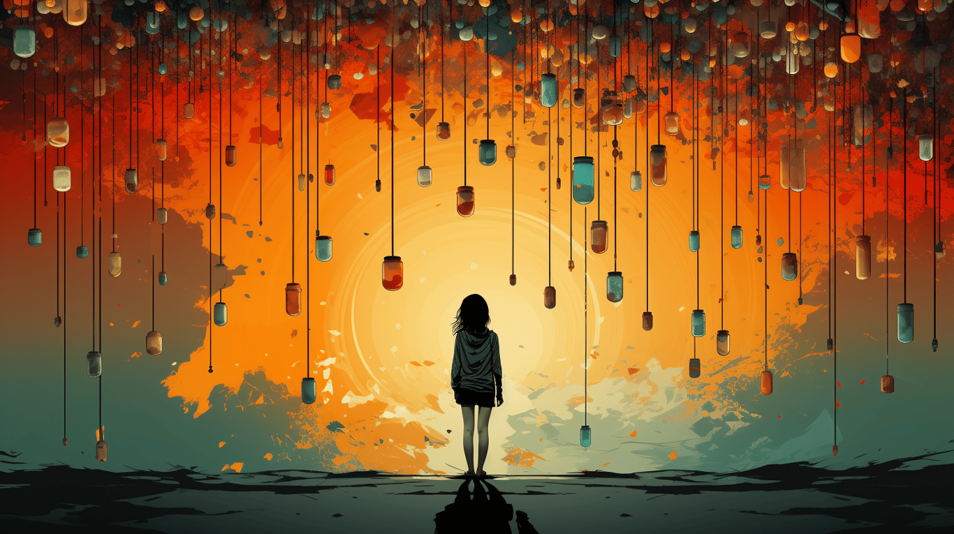 abstract image of a patient experiencing side effect