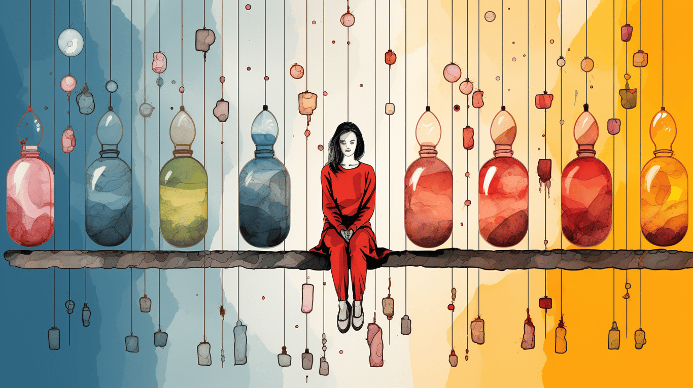 abstract image of a patient experiencing side effect