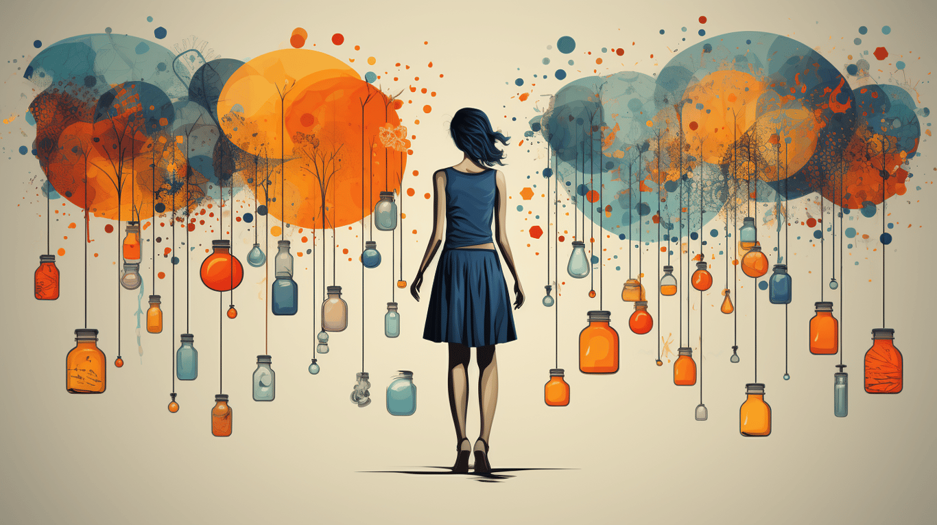 abstract image of a patient experiencing side effect