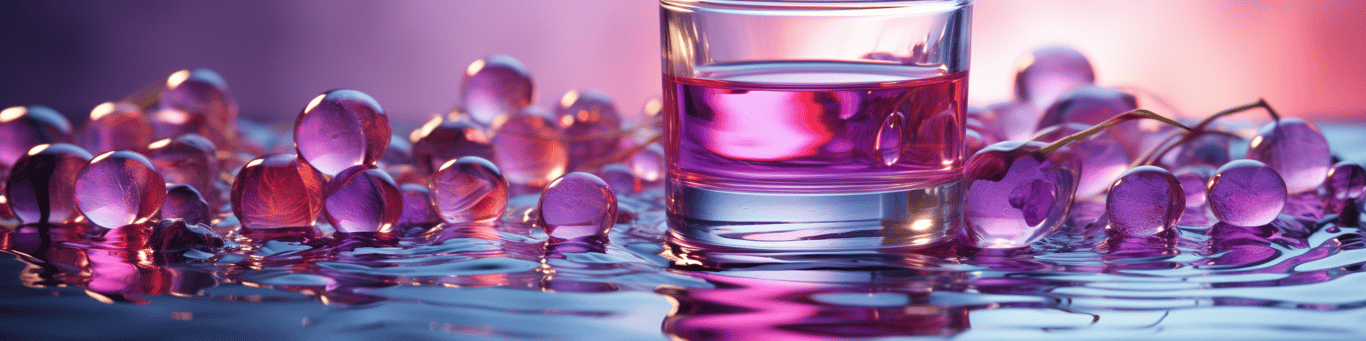 image of drug pills surrounding a glass of water symbolizing drug consumption