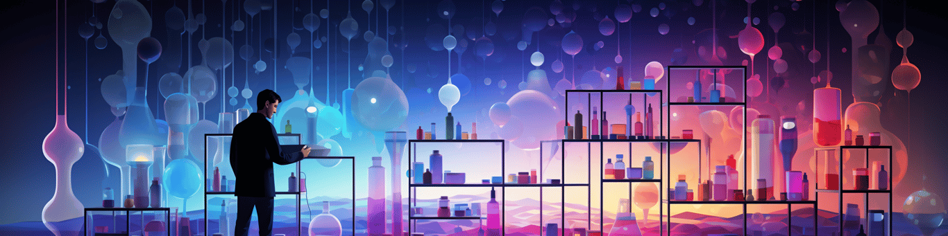 image of a doctor in a lab doing drug, clinical research