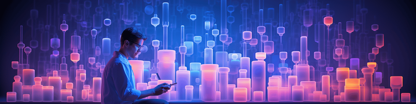 image of a doctor in a lab doing drug, clinical research