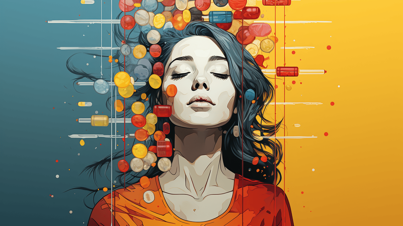 abstract image of a patient experiencing side effect