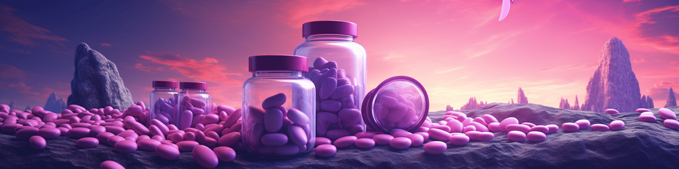 image of different drug pills on a surface