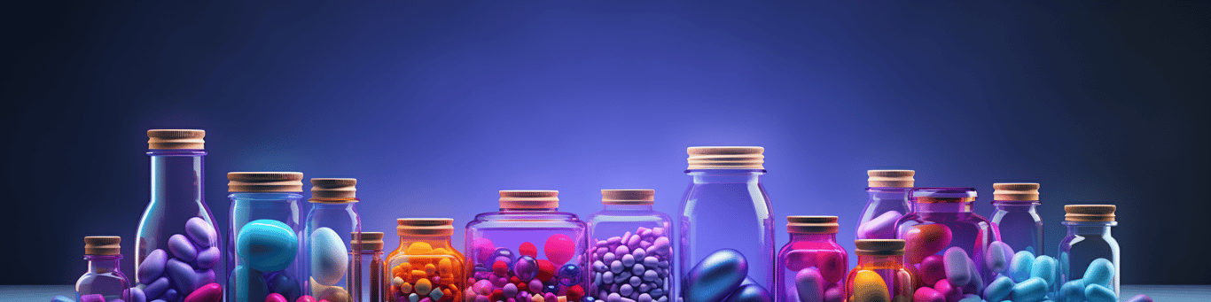 image of different drug pills on a surface