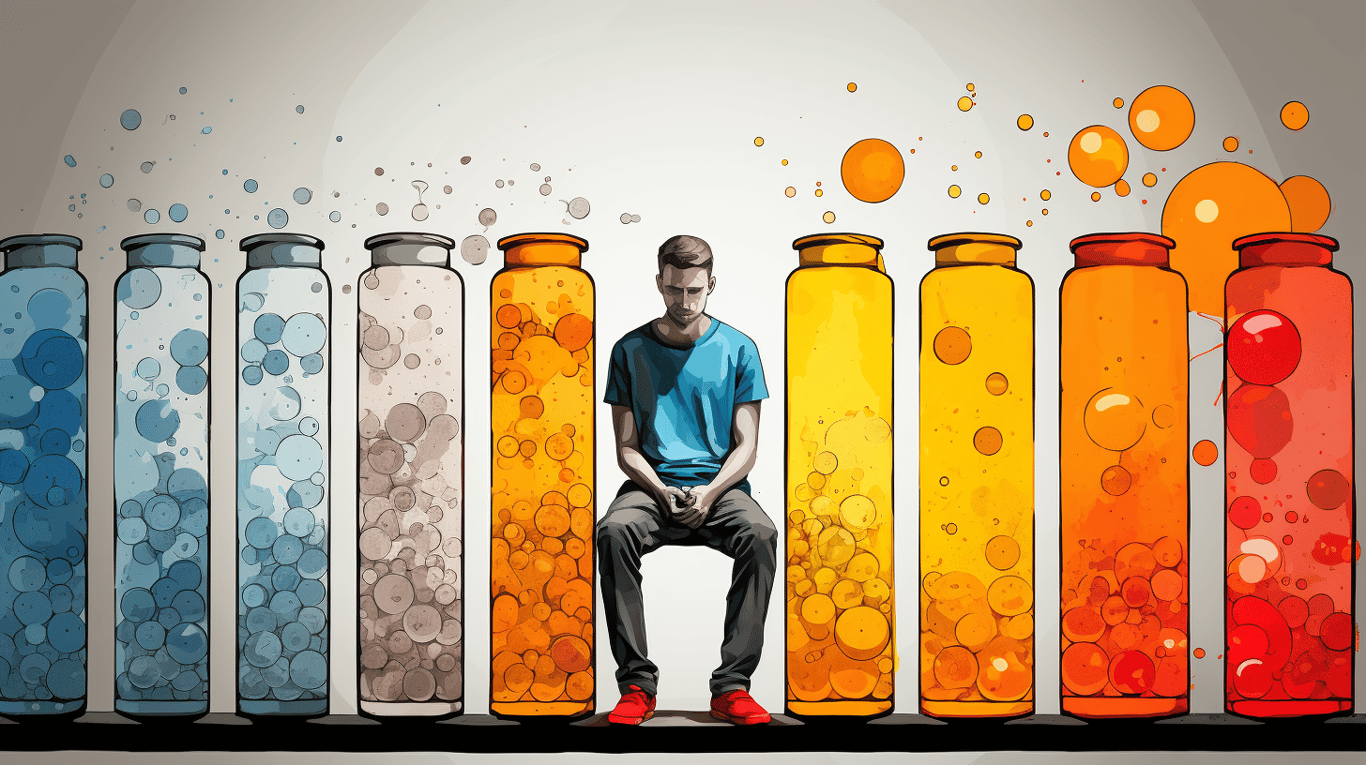 abstract image of a patient experiencing side effect