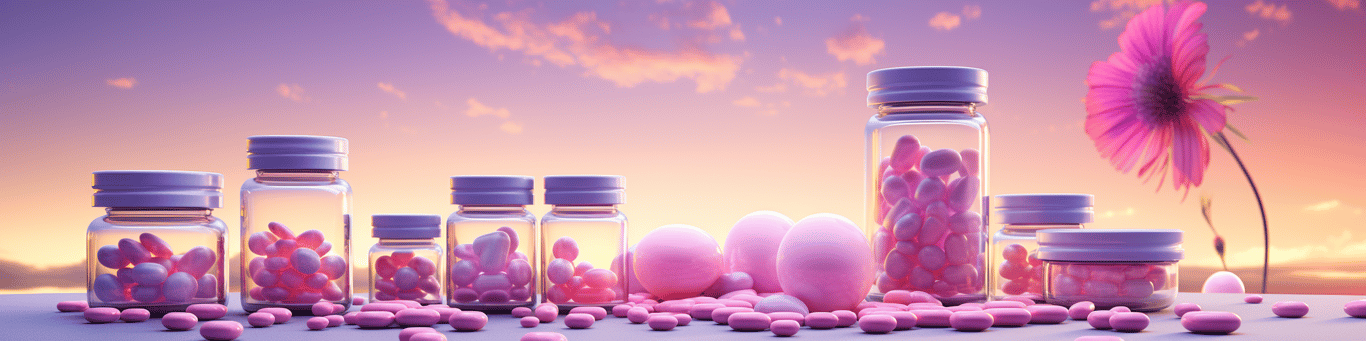image of different drug pills on a surface